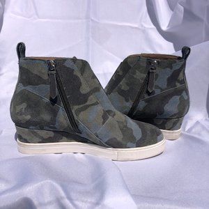 Linea Paolo Suede Wedge Sneakers 6.5